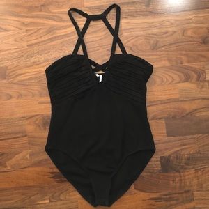 OUT FROM UNDER || Black Strappy Bodysuit